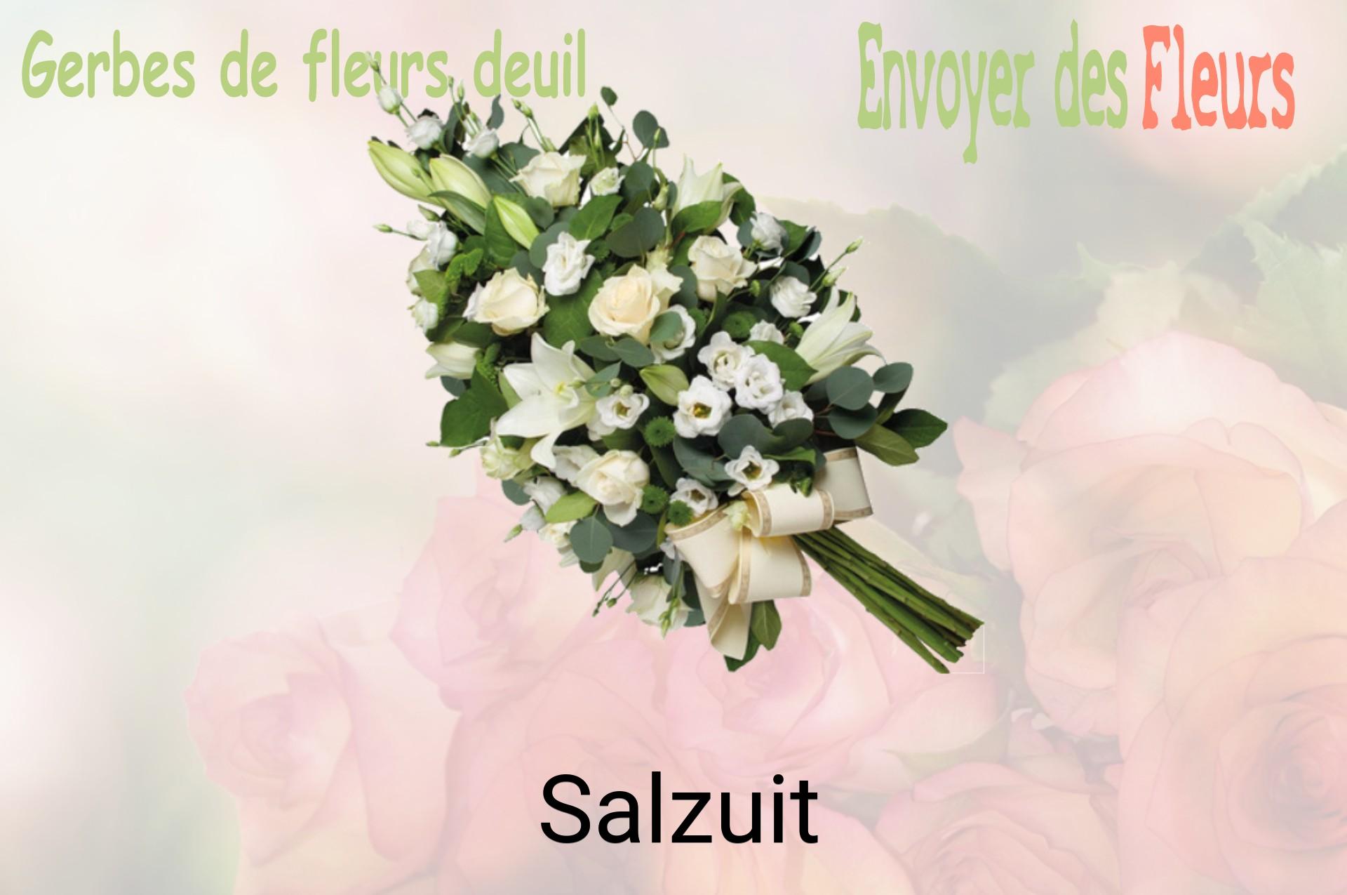 Gerbe de fleurs de deuil livrée à Salzuit